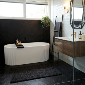 Charcoal Hexagon Mosaic Tile